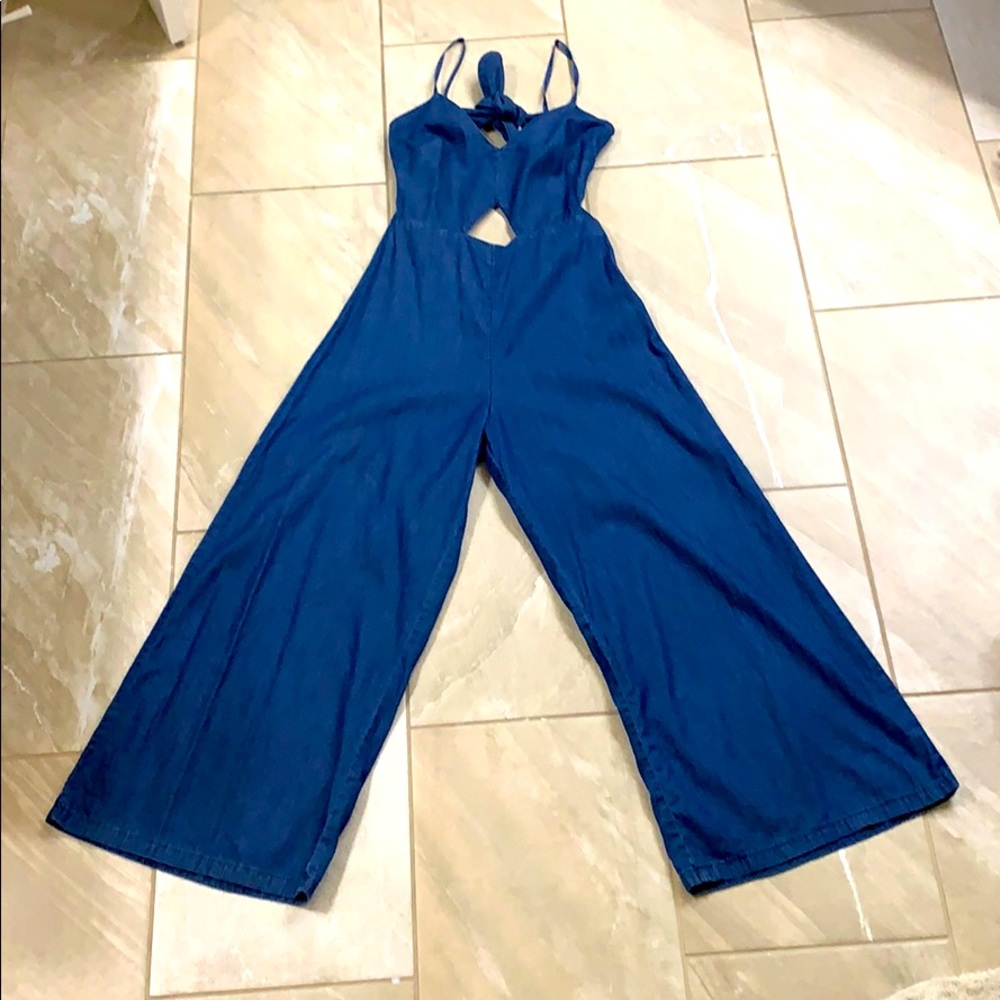 Denim blue jumpsuit